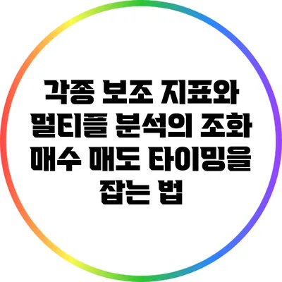각종 보조 지표와 멀티플 분석의 조화: 매수 매도 타이밍을 잡는 법