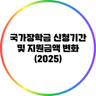 국가장학금 신청기간 및 지원금액 변화 (2025)