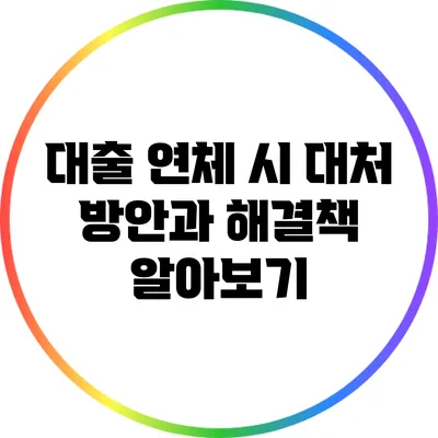 대출 연체 시 대처 방안과 해결책 알아보기