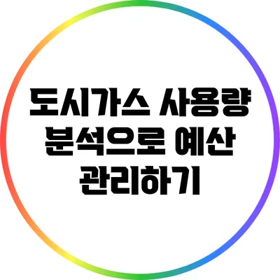 도시가스 사용량 분석으로 예산 관리하기