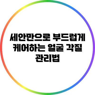 세안만으로 부드럽게 케어하는 얼굴 각질 관리법