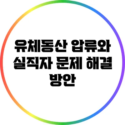 유체동산 압류와 실직자 문제 해결 방안