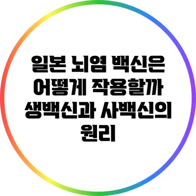 일본 뇌염 백신은 어떻게 작용할까? 생백신과 사백신의 원리