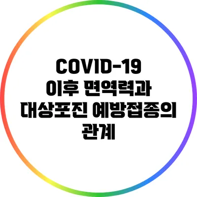 COVID-19 이후 면역력과 대상포진 예방접종의 관계