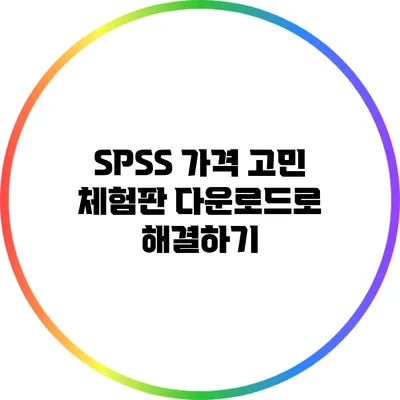 SPSS 가격 고민? 체험판 다운로드로 해결하기