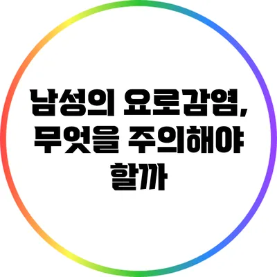남성의 요로감염, 무엇을 주의해야 할까?