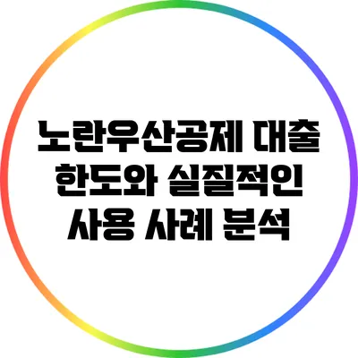 노란우산공제 대출 한도와 실질적인 사용 사례 분석