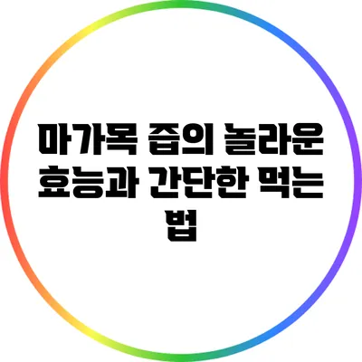마가목 즙의 놀라운 효능과 간단한 먹는 법