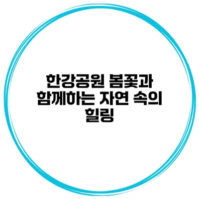 한강공원 봄꽃과 함께하는 자연 속의 힐링